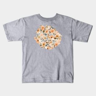 Tropical flowers-Peach sand Kids T-Shirt